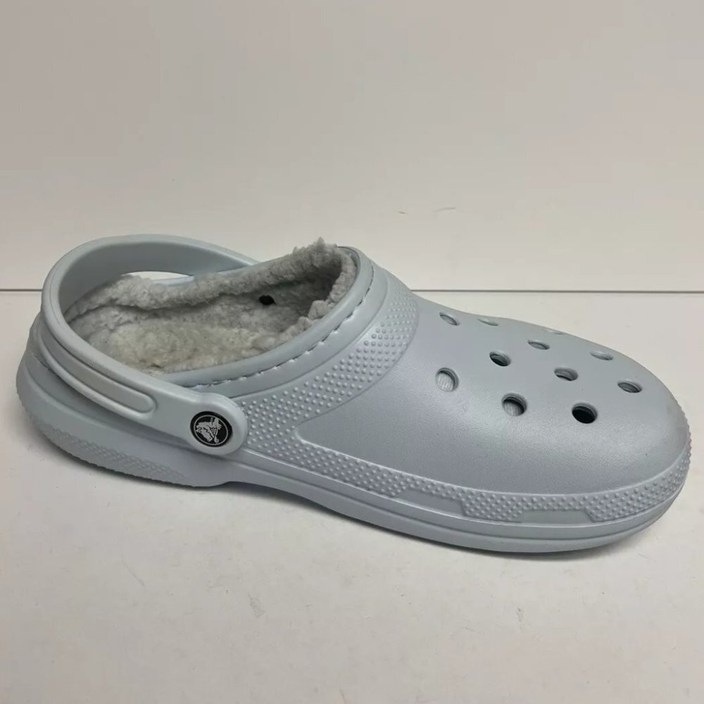 Crocs Women's Classic Lined Clogs Blue, Size 10